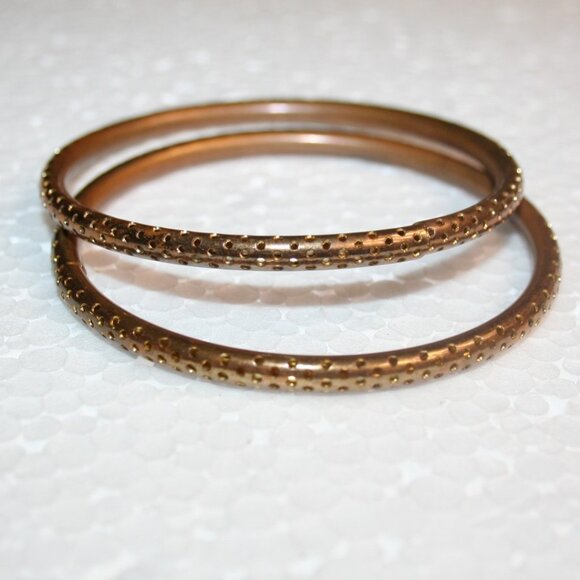 VINTAGE COPPER BANGLE BRACELTS (Set of 2) - Picture 1 of 4